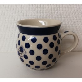 Krus/kop 0,2 L i polsk keramik med prikker