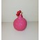 Keramik høne 9 x 7 cm pink