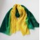 Uld tørklæde i gul og grøn