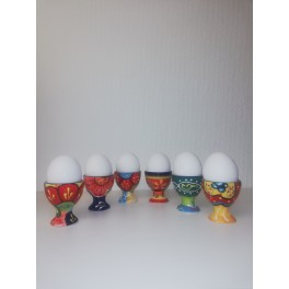 Æggebæger i spansk håndmalet keramik 