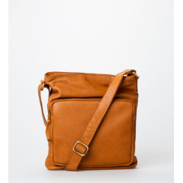 Skulder skindtaske Maggie cognac