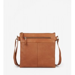 Crossbody skind taske Ansa cognac 