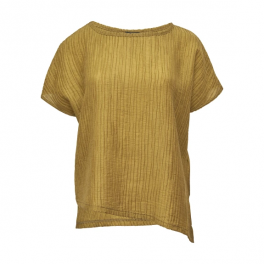Bluse fra E plisseret saffron 