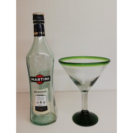 Copa Martini glas grøn med stilk