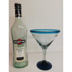 Martini glas turkis med stilk