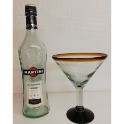 Martini glas brun med stilk