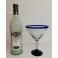 Martini glas blå med stilk