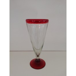 Mexicanske cocktailglas / isglas med rød kant