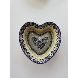 Fad hjerteformet i polsk keramik