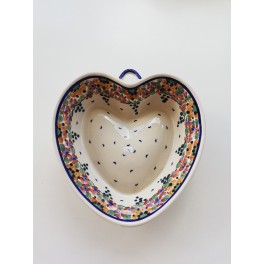 Hjerteformet polsk keramik fad